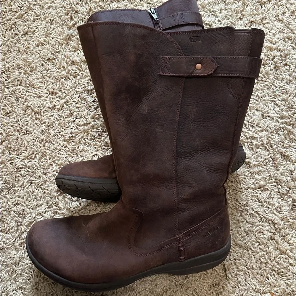 Merrell | Womens Encore Kassie Tall Waterproof Side Zip Boot | 8